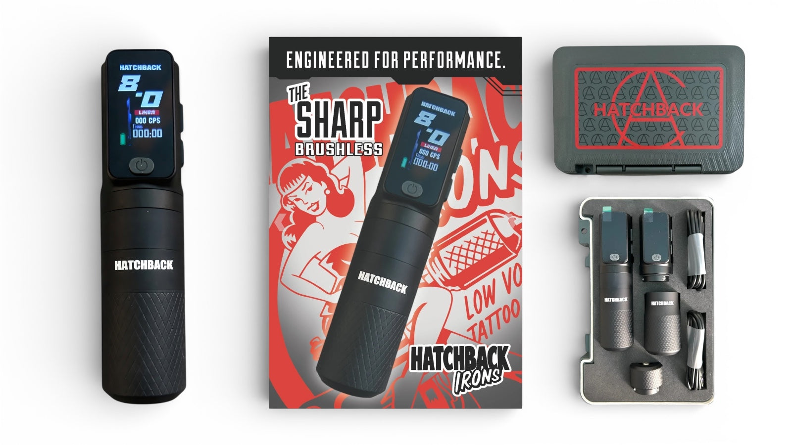 Sharp LCD Brushless Tattoo Pen with High Torque and Packer Mode