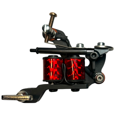 Hatchback Irons Sledge color packer tattoo machine with red coils