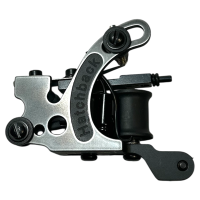 Hatchback Irons Hatchomatic two-tone power liner tattoo machine built for 5–18 round liners