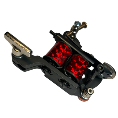Hatchback Irons Sledge color packer tattoo machine with red coils